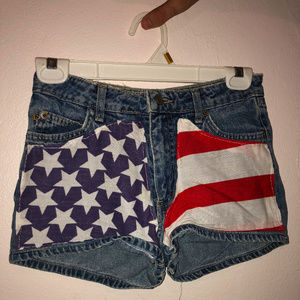 Vintage custom american flag shorts